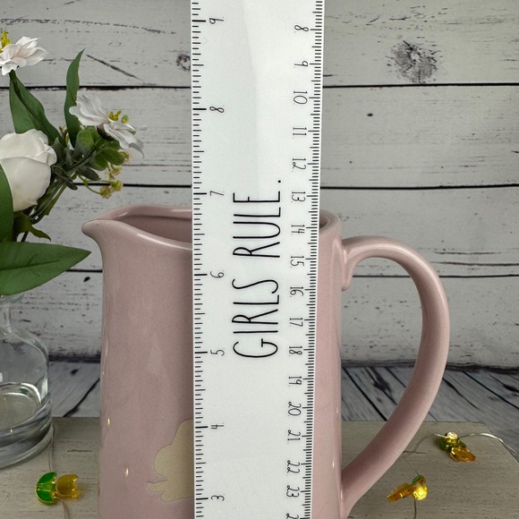 🌸 Lavender Ceramic Bunny Pitcher – Spring Easter Décor, Farmhouse Style - Picture 7 of 8